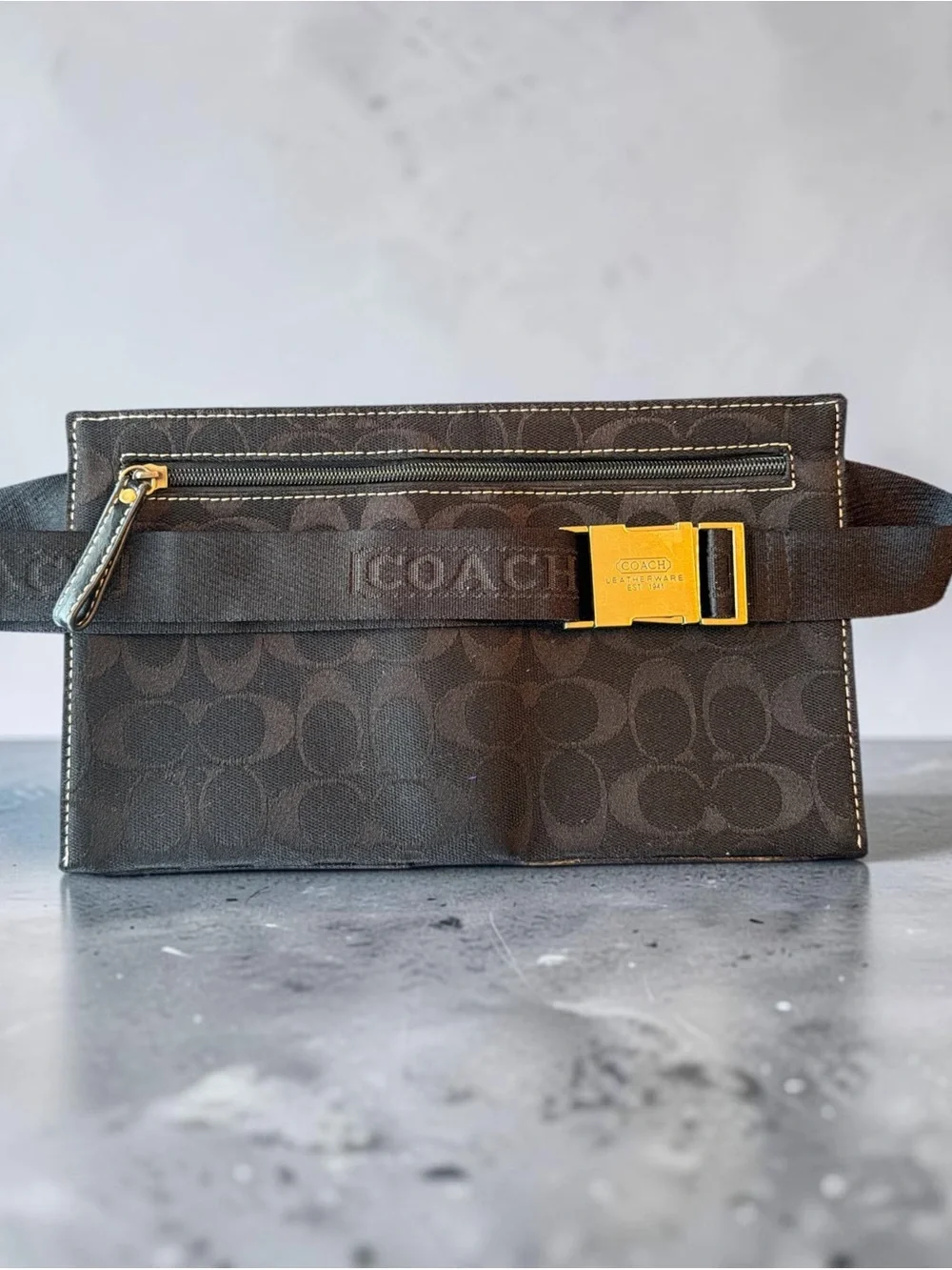 Coach Women’s Waist Bag With Signature Logo In Black
